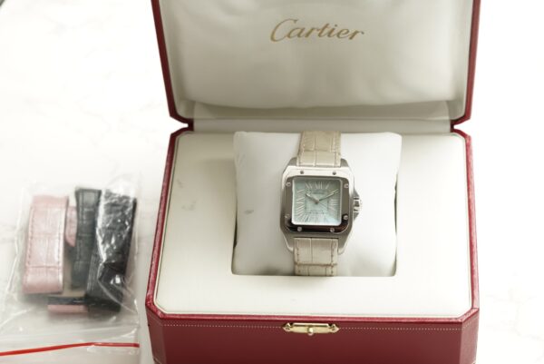 Cartier Santos 100 W20132X8 'Mother of Pearl" - Image 9